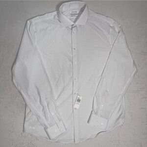 Casual Button Down Shirt Calvin Klein Men's Regular Fit Non-Iron Long Sleeve